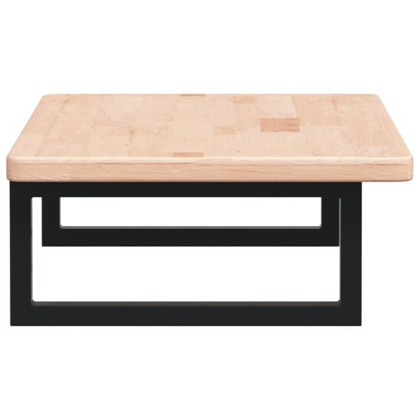 Стенен рафт за мивка, стомана и масивно дърво дъб