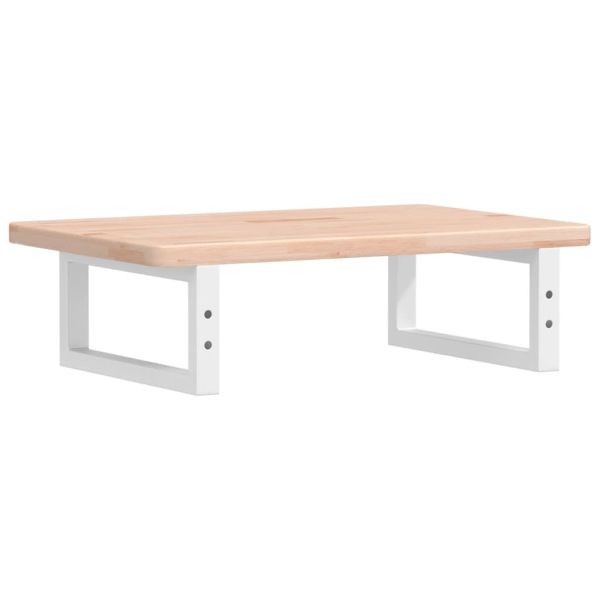 Стенен рафт за мивка, стомана и масивно дърво дъб