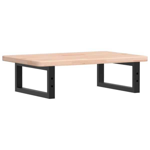 Стенен рафт за мивка, стомана и масивно дърво дъб