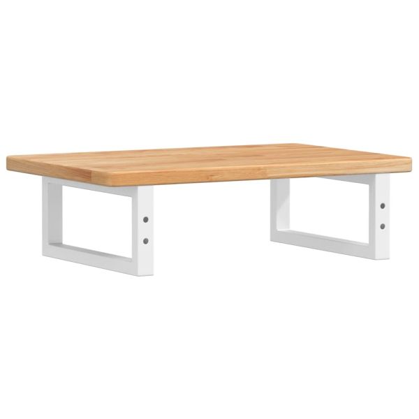 Стенен рафт за мивка, стомана и масивно дърво дъб