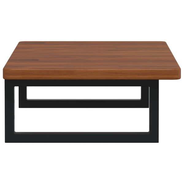 Стенен рафт за мивка, стомана и масивно дърво дъб