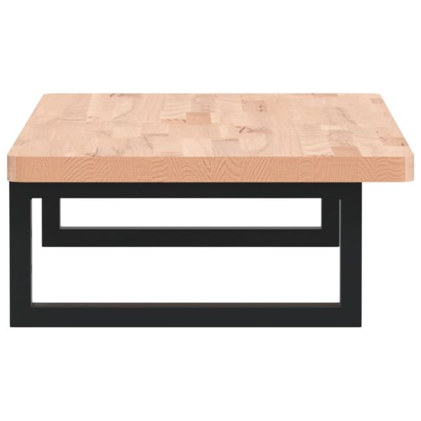 Стенен рафт за мивка, стомана и масивно дърво бук