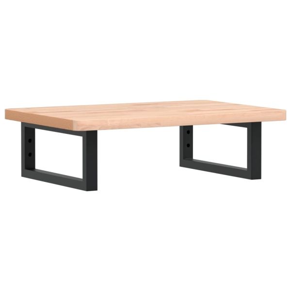 Стенен рафт за мивка, стомана и масивно дърво бук