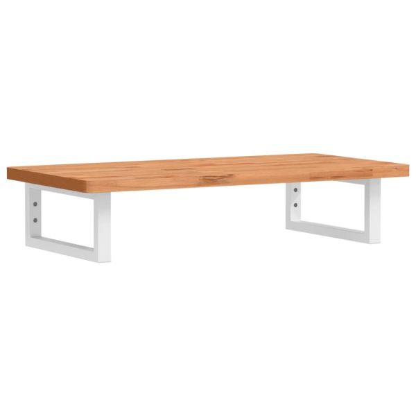 Стенен рафт за мивка, стомана и масивно дърво бук