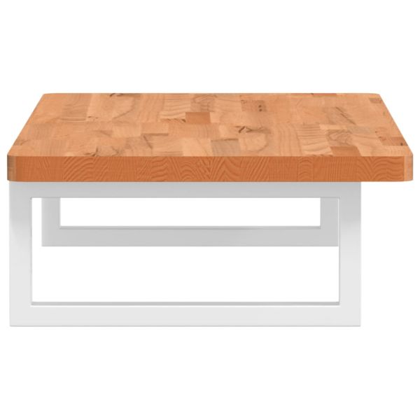 Стенен рафт за мивка, стомана и масивно дърво бук