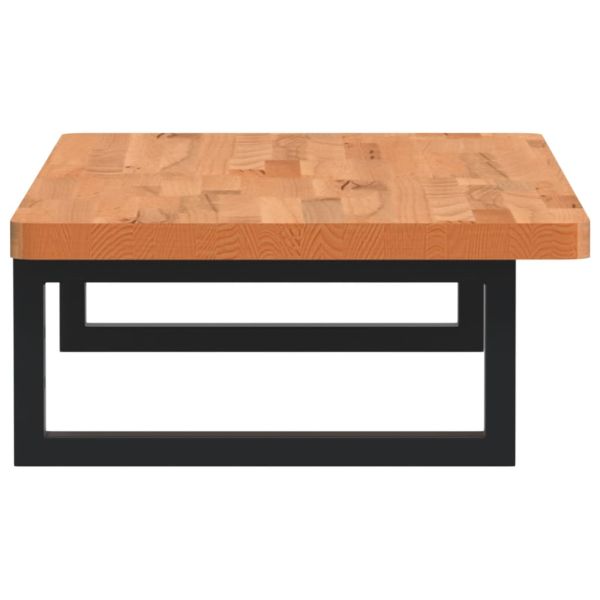 Стенен рафт за мивка, стомана и масивно дърво бук