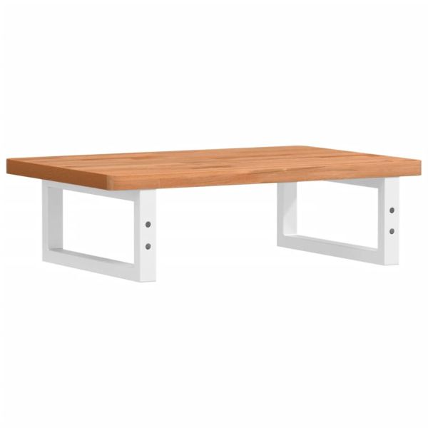 Стенен рафт за мивка, стомана и масивно дърво бук