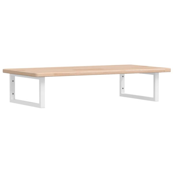 Стенен рафт за мивка, стомана и масивно дърво дъб