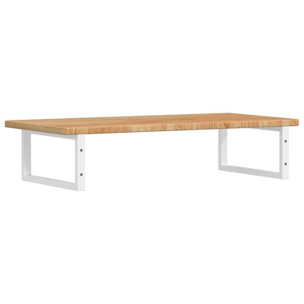 Стенен рафт за мивка, стомана и масивно дърво дъб