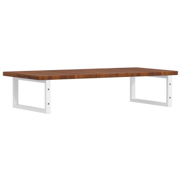 Стенен рафт за мивка, стомана и масивно дърво дъб