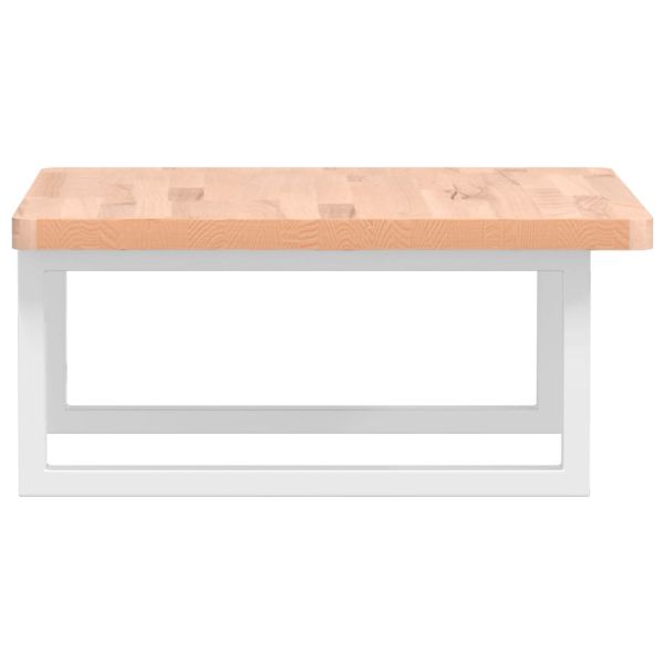 Стенен рафт за мивка, стомана и масивно дърво бук