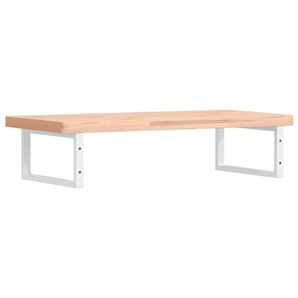 Стенен рафт за мивка, стомана и масивно дърво бук