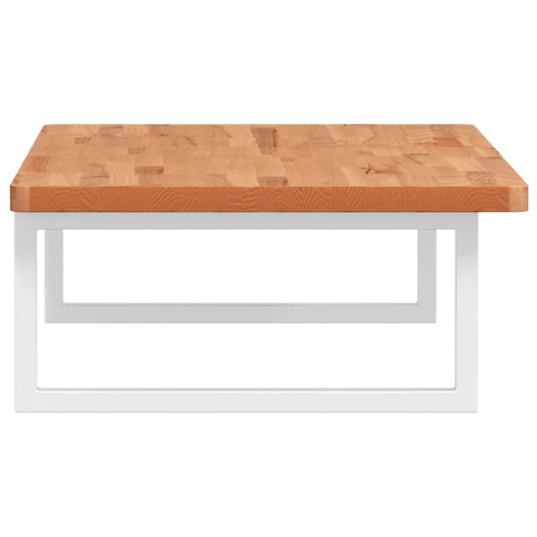 Стенен рафт за мивка, стомана и масивно дърво бук