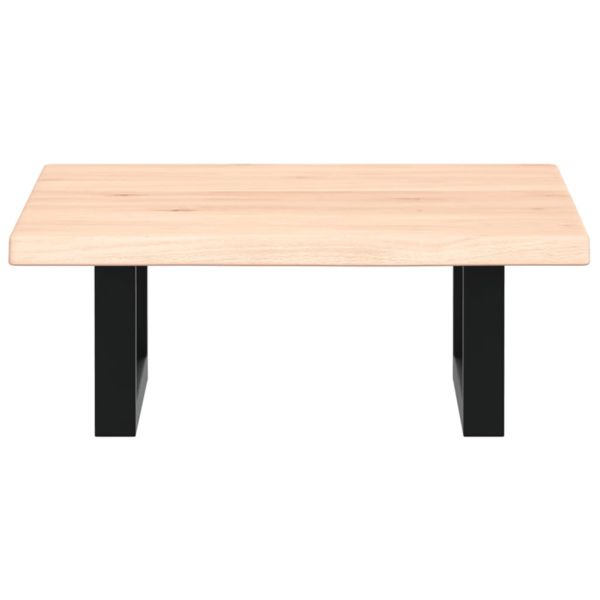 Стенен рафт за мивка, стомана и масивно дърво дъб