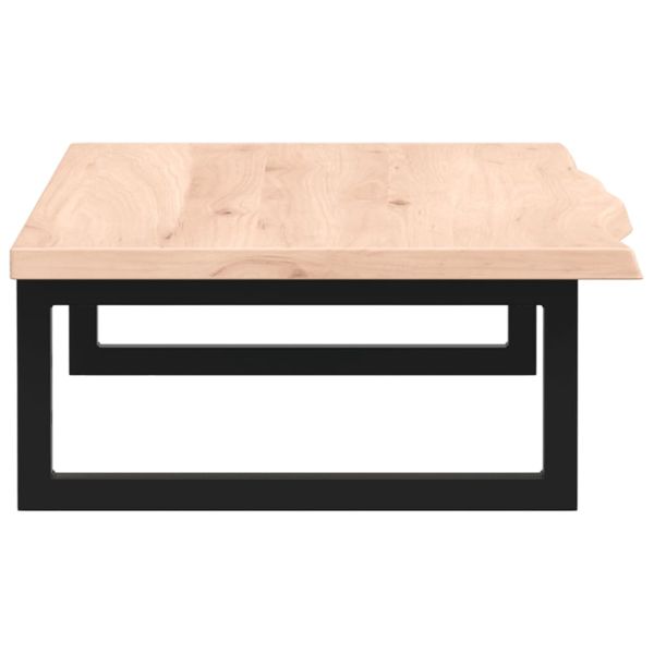 Стенен рафт за мивка, стомана и масивно дърво дъб