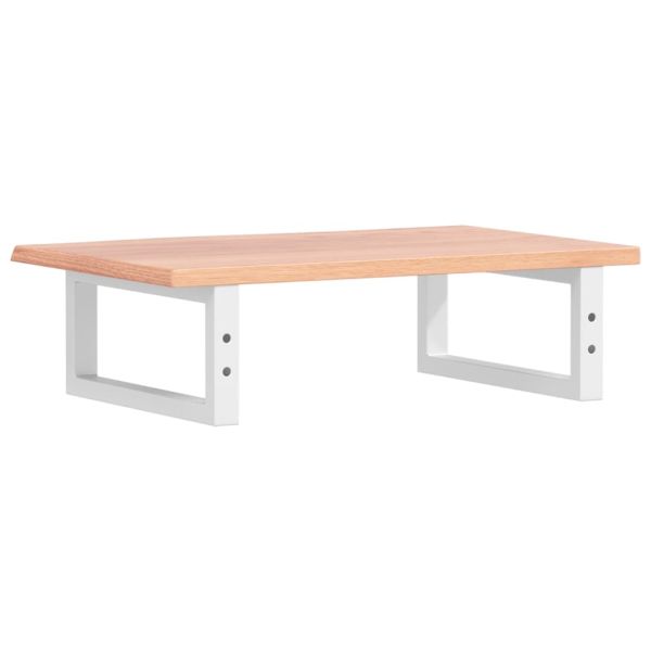 Стенен рафт за мивка, стомана и масивно дърво дъб