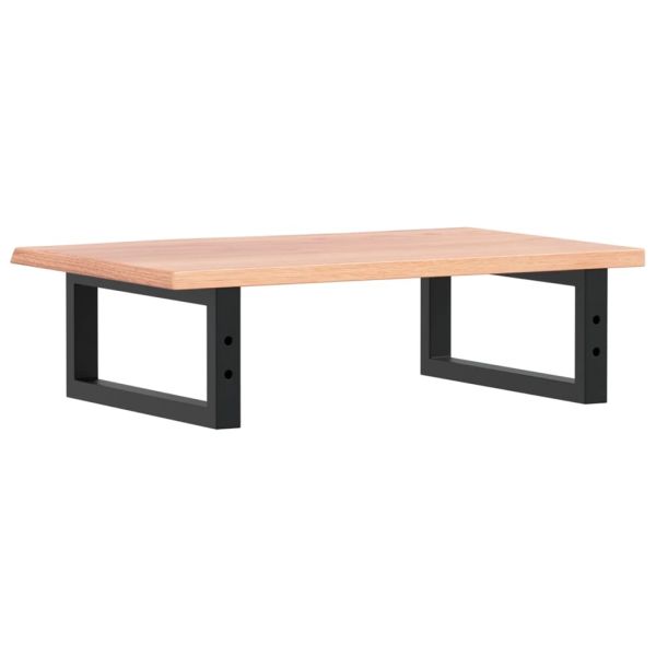 Стенен рафт за мивка, стомана и масивно дърво дъб