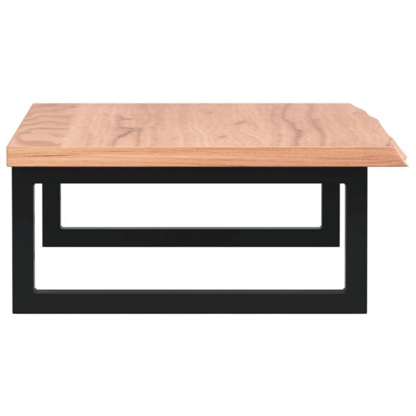 Стенен рафт за мивка, стомана и масивно дърво дъб