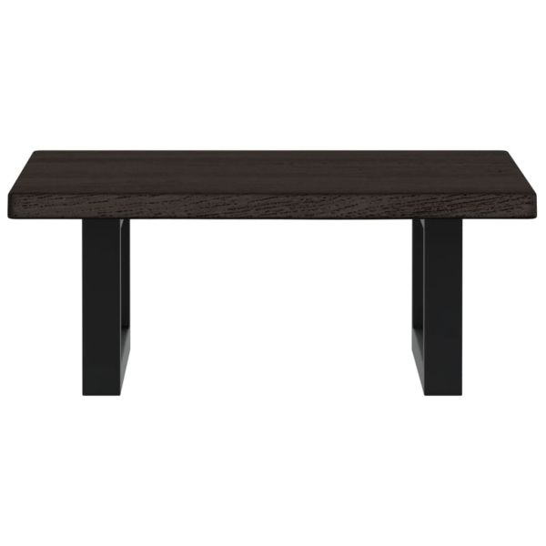 Стенен рафт за мивка, стомана и масивно дърво дъб