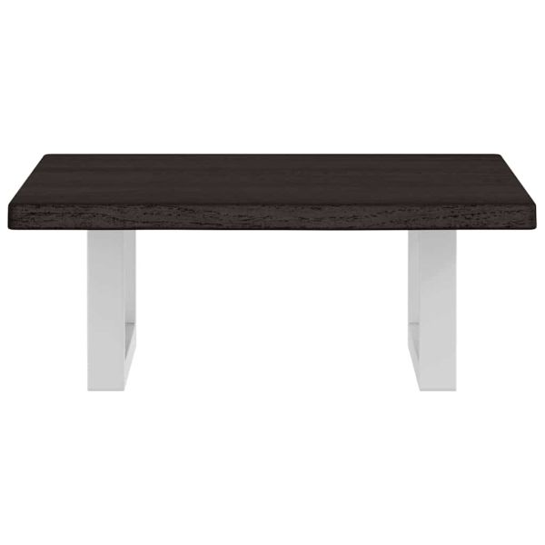 Стенен рафт за мивка, стомана и масивно дърво дъб