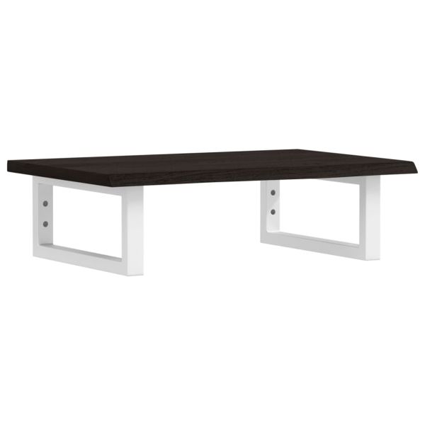 Стенен рафт за мивка, стомана и масивно дърво дъб