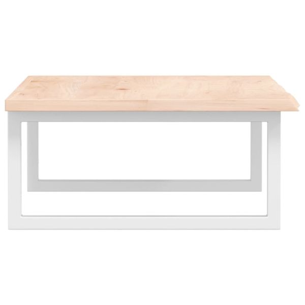 Стенен рафт за мивка, стомана и масивно дърво дъб