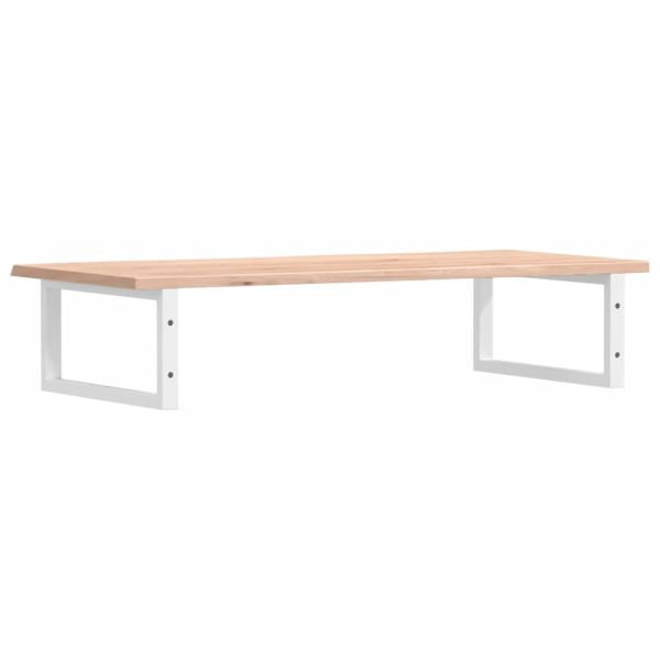 Стенен рафт за мивка, стомана и масивно дърво дъб