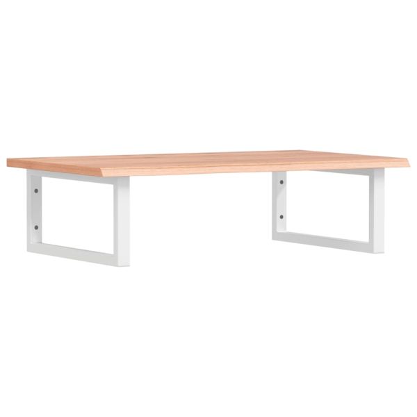 Стенен рафт за мивка, стомана и масивно дърво дъб