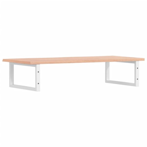 Стенен рафт за мивка, стомана и масивно дърво дъб