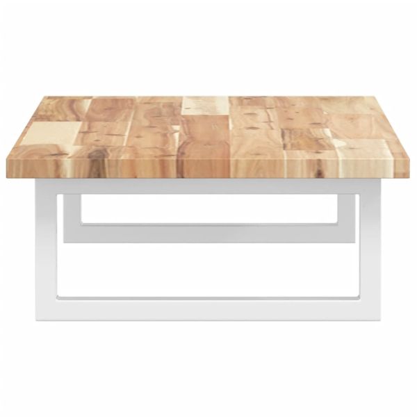 Стенен рафт за мивка, стомана и масивно дърво акация