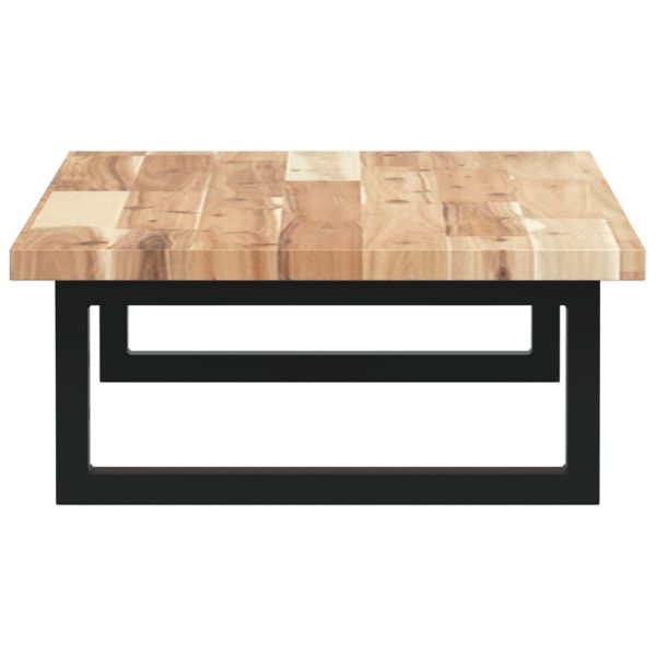 Стенен рафт за мивка, стомана и масивно дърво акация