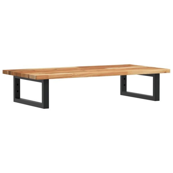 Стенен рафт за мивка, стомана и масивно дърво акация