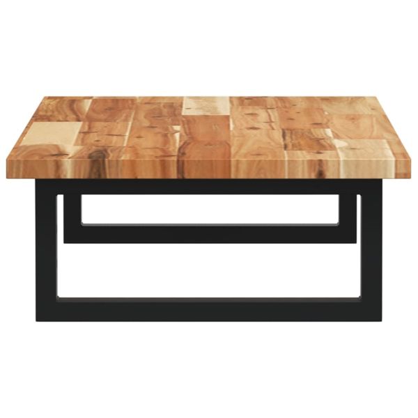 Стенен рафт за мивка, стомана и масивно дърво акация