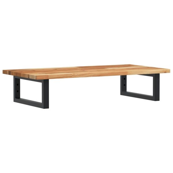 Стенен рафт за мивка, стомана и масивно дърво акация