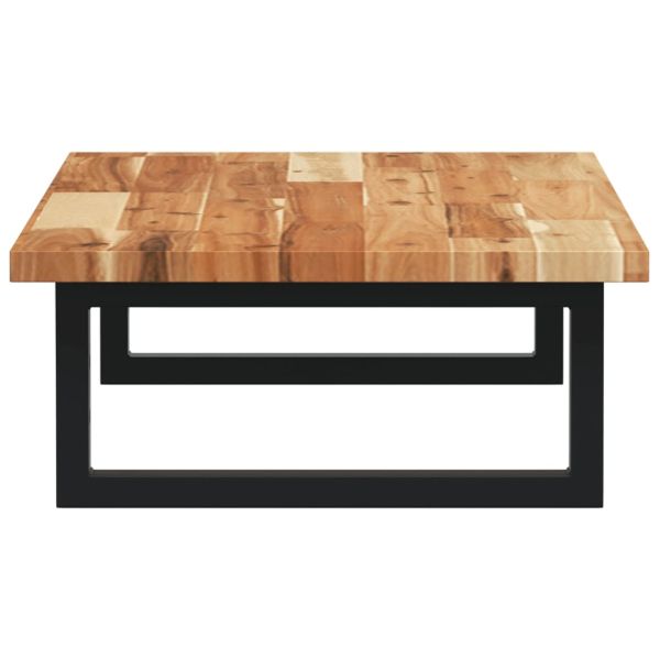 Стенен рафт за мивка, стомана и масивно дърво акация