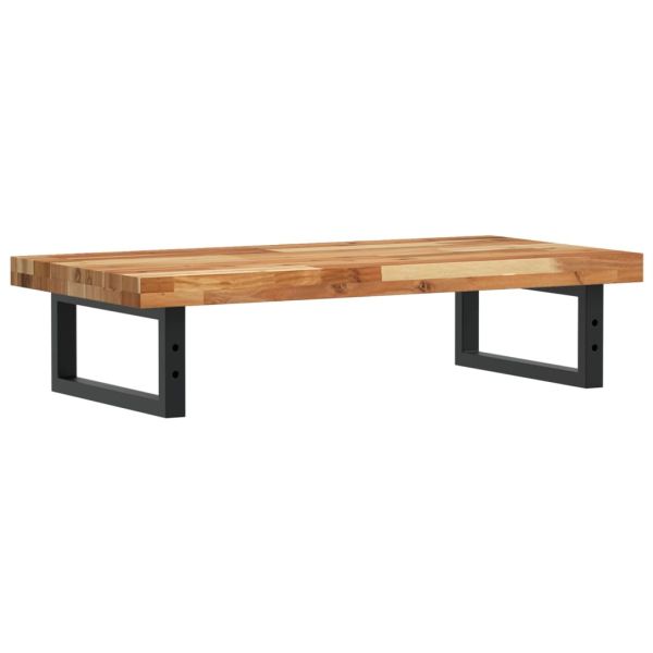 Стенен рафт за мивка, стомана и масивно дърво акация