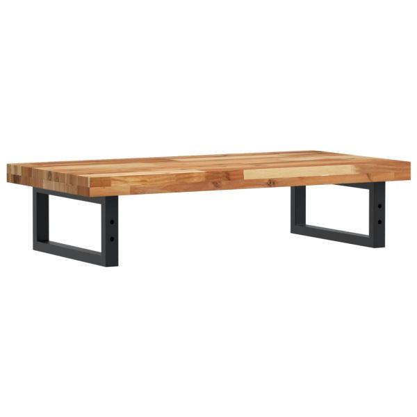 Стенен рафт за мивка, стомана и масивно дърво акация