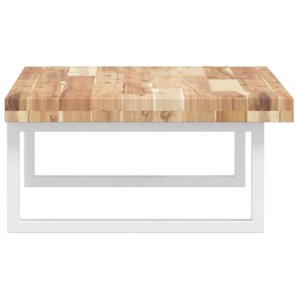 Стенен рафт за мивка, стомана и масивно дърво акация