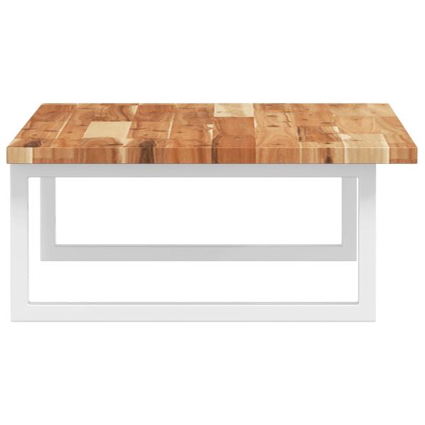 Стенен рафт за мивка, стомана и масивно дърво акация