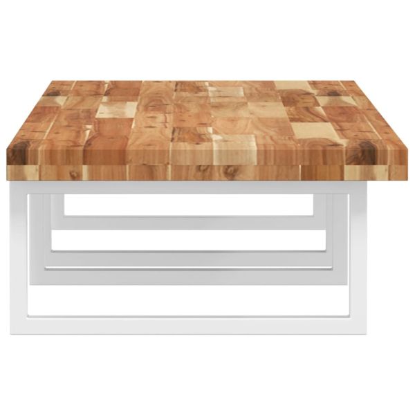 Стенен рафт за мивка, стомана и масивно дърво акация