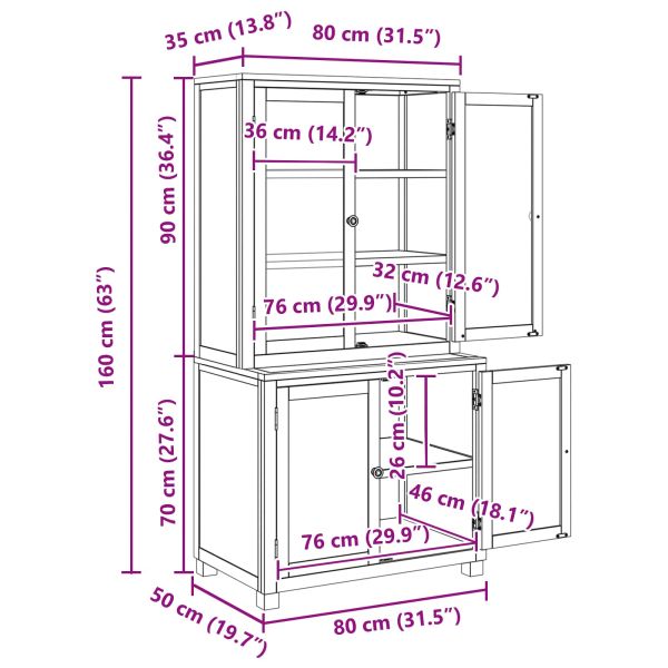 Комплект за съхранение на мебели с врата Кафяво Инженерно дърво