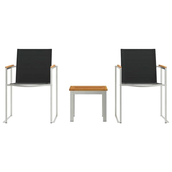 Комплект за хранене в градината 3 pcs Солидно тиково дърво