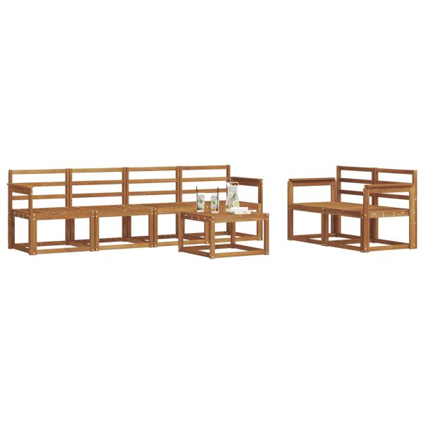 Комплект дивани за открито 7 pcs Естествен