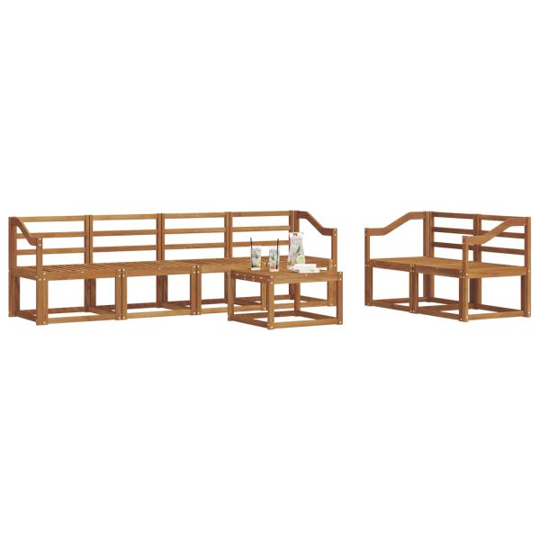 Комплект дивани за открито 7 pcs Естествен