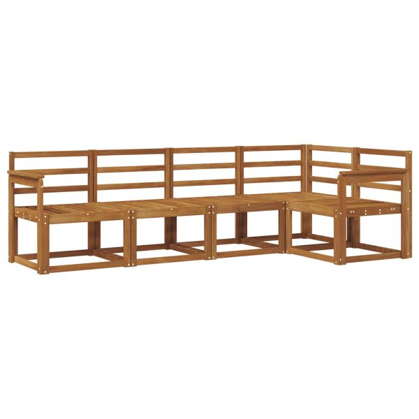 Комплект дивани за открито 5 pcs Естествен