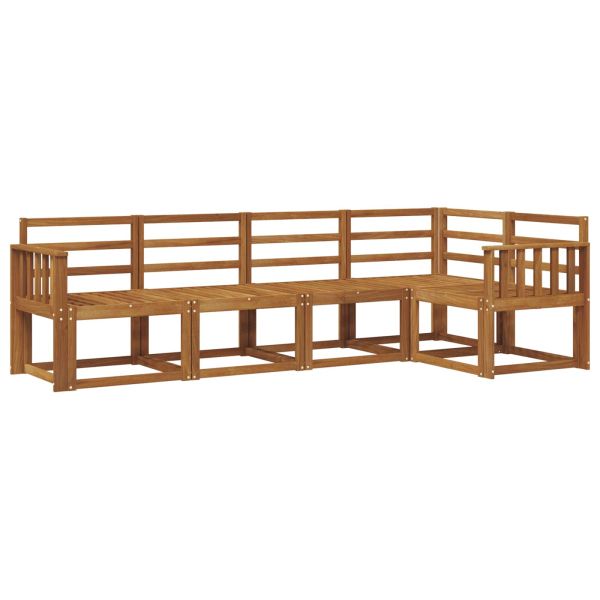 Комплект дивани за открито 5 pcs Естествен