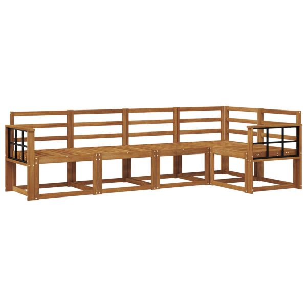 Комплект дивани за открито 5 pcs Естествен