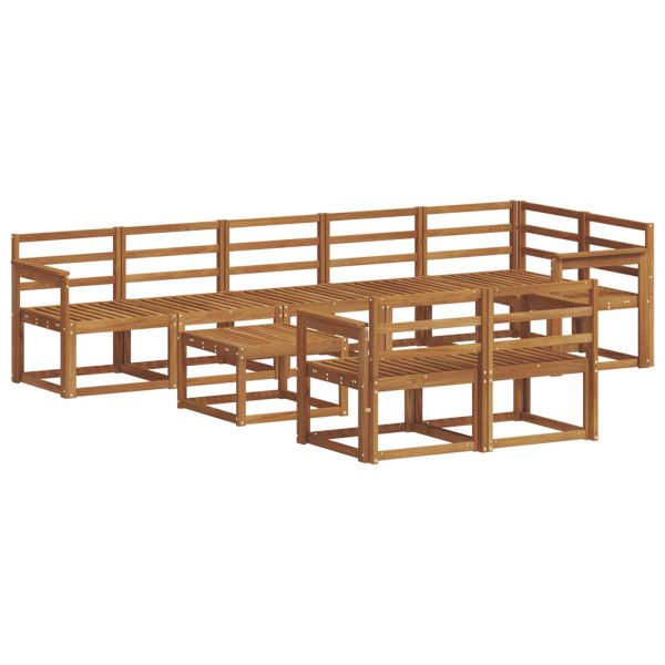 Комплект дивани за открито 9 pcs Естествен