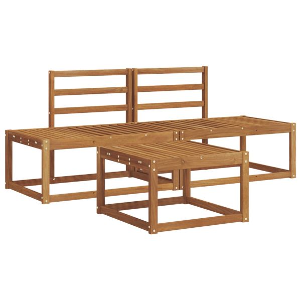 Комплект дивани за открито 3 pcs Естествен