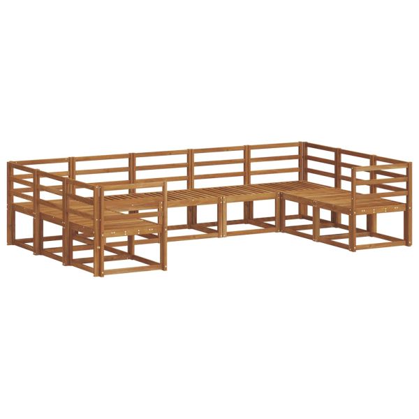 Комплект дивани за открито 9 pcs Естествен